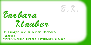 barbara klauber business card